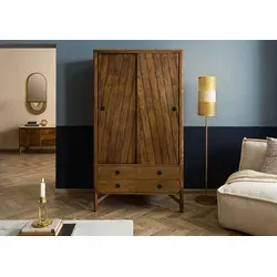 Massivmoebel24 Kleiderschrank #111 in braun von Massivholzmöbel24