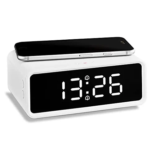 ADE Wecker mit Qi Ladefeld und Dual-Alarm