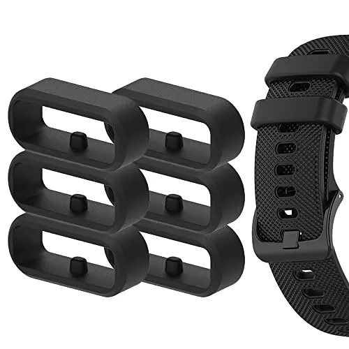 Ruentech Kompatibel mit Garmin Venu sq/Vivomove HR/Vivoactive 3/Forerunner 645/ Forerunner 55 Armband Silikon Verschluss Ring Loop Hoop Clasp Zubehör
