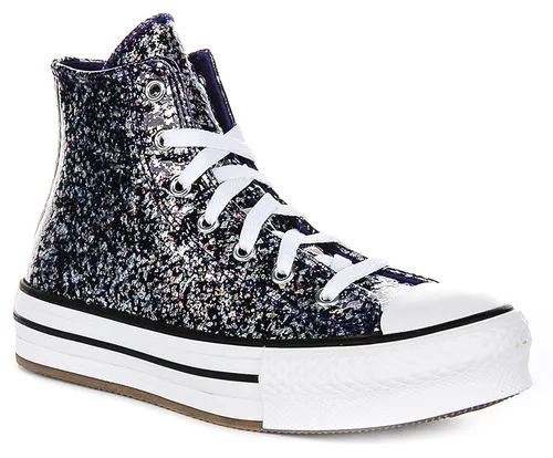 CONVERSE A10043C Alle Star Glitter Junior Jungen Trainer Navy Multi EU 36-41