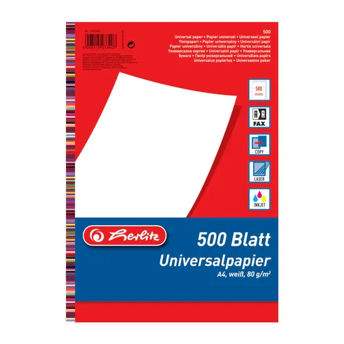Herlitz Universalpapier A4 80g 500Blatt weiß