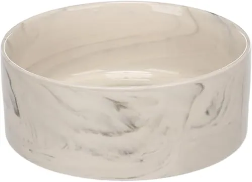Hundenapf Keramik – rund – 450ml – grau – spülmaschinengeeignet – für kleine Hunde – Flamingo Dog Bowl Baron