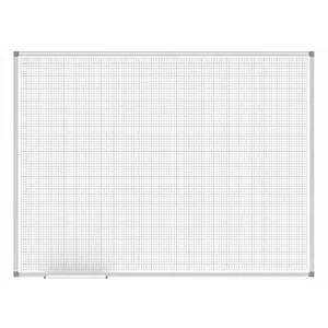 Maul Whiteboard MAULstandard 90 x 120 cm mit Raster - Planungstafeln für Firmen & Büros, ideal für die Darstellung von Tabellen und Grafiken, magnethaftend und trocken abwischbar, mit Ablageschale für Stifte.