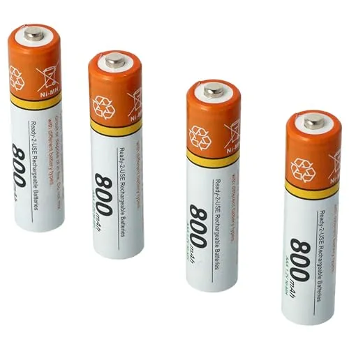 vhbw 4X AAA Micro Akku kompatibel mit Siemens Gigaset A400, A420, A580, A585, A600, AS280, AS285, C300 schnurlos Festnetz Telefon (800mAh, 1,2V, NiMH)