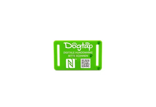 NFC21 Hunde-Halsband Digitale Hundemarke DOGTAP Light, Silikon, mit NFC-Chip und QR-Code für Kontaktdaten und Steckbrief, wasserfest