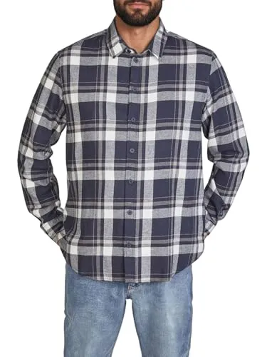 DENIMFY DFDean Herren Flanellhemd Kariert XL - Herren-Freizeithemden im Holzfäller-Look, aus 100% Baumwolle für hohen Tragekomfort und vielseitige Kombinationsmöglichkeiten. Ideal für Job, Freizeit oder Urlaub.