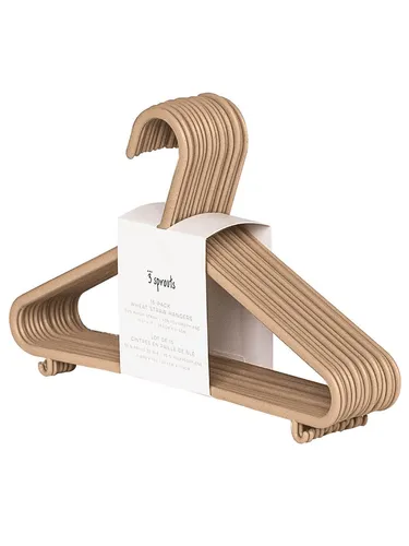 3 Sprouts Weizenstroh Kleiderbügel in braun von 3 Sprouts