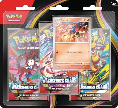 Pokémon – ME04 Wachsendes Chaos – 3-Pack-Blister – DE