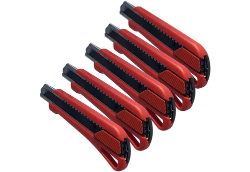 Würth Cuttermesser Würth 1K Cutter Messer mit Schieber 18mm, (Vorteilspack, 5-tlg)