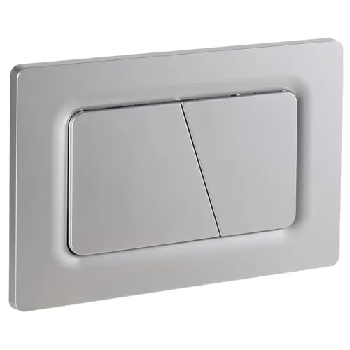 Empyreal Drückerplatte WC Spülkasten Ersatzteile Kompatibel mit Geberit Sigma01,20,30 UP300 & 320 115770115 Betätigungsplatte 2-Mengen-Spülung (Silber Matt)