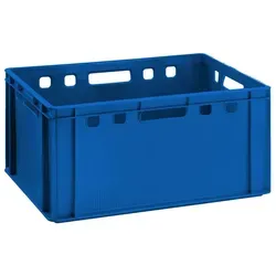 Fleischkiste E3 blau 60x40x30cm Lagerkiste Eurobox hoch aus Deutschland lebensmittelecht, robust, stapelbar