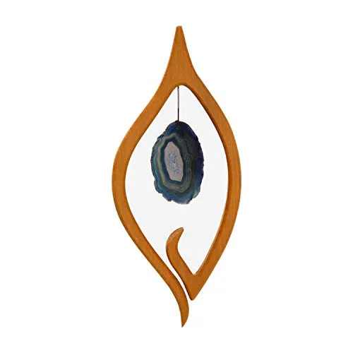 Fensterdeko Segel mit Blauer Achat – Handgemacht aus Holz von mitienda mit Liebe gemacht