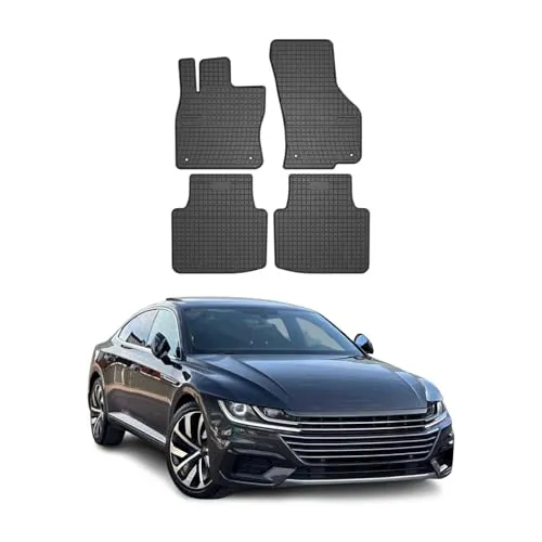 OMAC Auto-Fußmatten für VW Arteon 2017-2025 - Fahrzeugspezifische Gummimatten in Schwarz, rutschfest und wasserfest. Ideal für optimalen Schutz und einfache Reinigung im Innenraum Ihres VW Arteon.