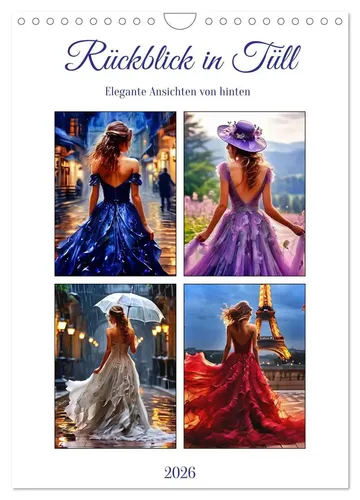 Katharina Stachanczyk | Rückblick in Tüll (Wandkalender 2026 DIN A4 hoch) - Eleganter Wandkalender für 2026, 14 Seiten voller faszinierender Designs. Ideal für Liebhaber von Innenarchitektur und stilvollem Design.