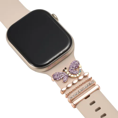 Uhren Armband Charms für Apple und Galaxy Watch Schmuck Deko Ringe Motiv Clips