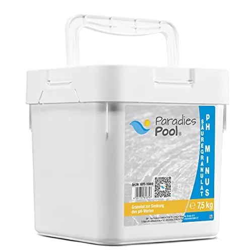 Paradies Pool pH Minus Granulat 7,5 kg, pH Senker Schwimmbecken Pool