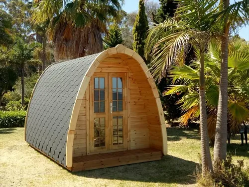 Campinghaus Naturhütte Holzhaus - Skandinavisches Gartenhaus - Geräumiges skandinavisches Gartenhaus aus Holz, wasserdicht mit einer Grundfläche von 4,0 x 2,4 m. Ideal für die Nutzung im Garten, inklusive Boden und einfacher Montage.