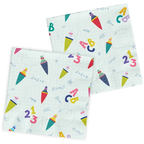 Servietten Einschulung Schulbeginn Party Dekoration Tischdekoration 20