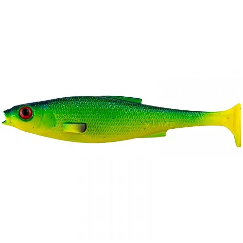 LMAB KÖFI Roach Shad 7, 11, 14 & 26 cm - Gummifisch Angelköder - Gummiköder für: Zander, Barsch & Hecht - Zanderköder Barschköder Hechtköder - Kunstköder (26 cm, Mahi Mahi)