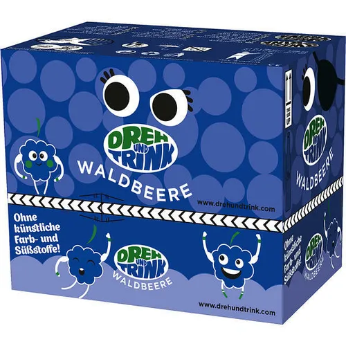 Flaschen a 0,2l Dreh & Trink Waldbeere 30% weniger Zucker Wildberry 24