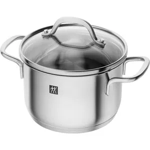 ZWILLING Pico hoher Topf mit Deckel 66653-140-0 - 1,5l Edelstahl Kochtopf - Edelstahl Kochtopf mit 1,5 l Kapazität, ideal für Induktionsherde und perfekt für gesundes Kochen.