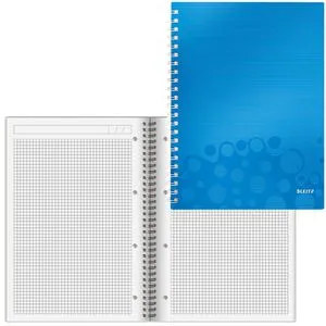 Leitz Collegeblock 4638-00-36, WOW, A4, Rand rundum 80 g/m² 80 Blatt mit Kopfzeile kariert