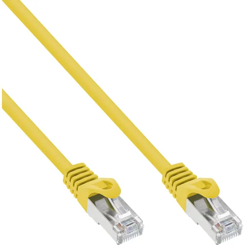 InLine Patchkabel, F/UTP, Cat.5e, gelb, 0,3m, 0,3 m, Cat5e, F/UTP (FTP), RJ-45, RJ-45, Gelb