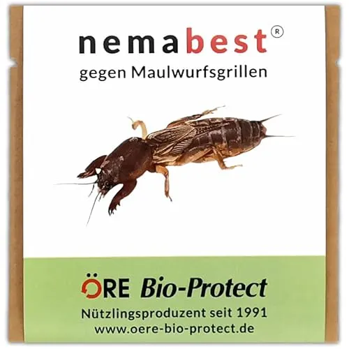 nemabest® SC Nematoden für 20m² (10 Mio.) gegen Maulwurfsgrillen/Werren im Rasen, Gemüse, Kartoffeln oder Kräutern