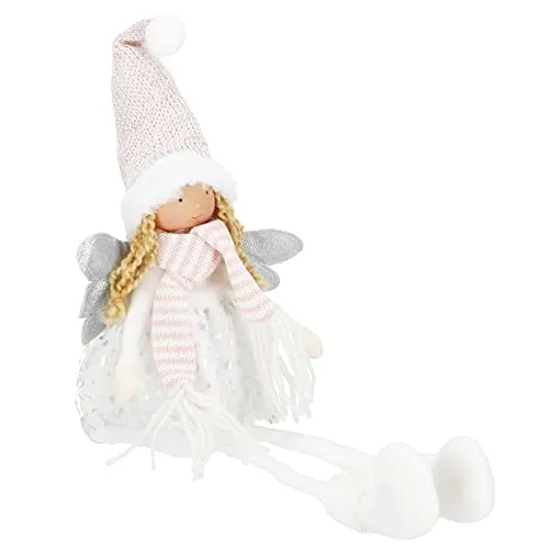 SPRINGOS Dekofigur Elf Engel Fee Kantensitzer Kantenhocker 55 cm Mädchen in Leuchtkleid