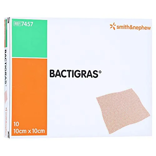 Bactigras antiseptische Paraffingaze 10x10 cm