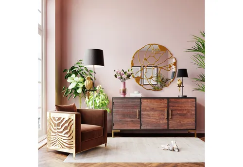 Kare Design Wandspiegel Pieces Gold Ø100cm - Eleganter goldfarbener Wandspiegel mit einem Durchmesser von 100 cm, ideal für stilvolle Wohnräume und zur optischen Vergrößerung von Räumen.