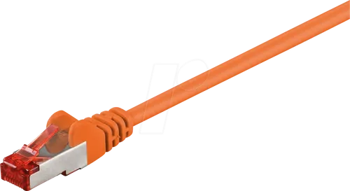 Goobay 95456 CAT 6 Patchkabel - S/FTP Orange, 3 vergoldete Kontaktflächen und hohe Abschirmung für optimale Netzwerkleistung