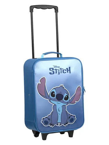 Lilo & Stitch Softcase-Trolley – Kinderreisegepäck in Blau - Kinder-Trolley mit Lilo & Stitch Design, geräumiges Hauptfach und praktische 2-Rollen-Technik für einfaches Reisen.