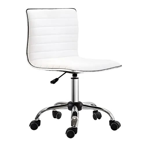 Homcom Friseurstuhl Weiß - Ergonomischer Drehstuhl für Salon & Büro - Bürostuhl mit 360-Grad-Drehfunktion und ergonomischem Design. Ideal für Friseursalons und Kosmetikstudios, bietet flexiblen Komfort durch verstellbare Sitzhöhe und pflegeleichte PU-Oberfläche.