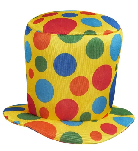 Zylinder Clown Einheitsgröße Kostüm Fasching Karneval Hut Clownhut Clowntylinder