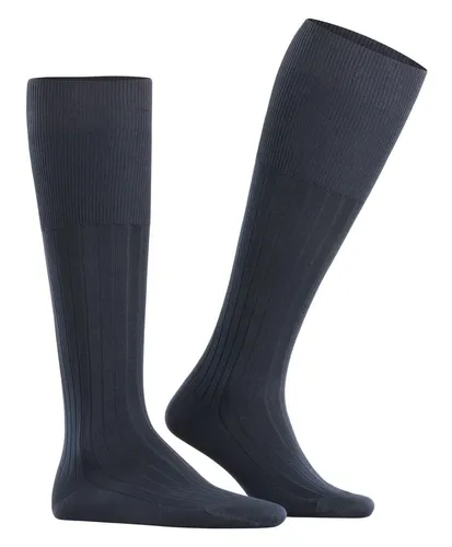 Falke Tagessocke Milano Kniestrümpfe (elegante Rippstruktur, Baumwolle) navyblau Herren - 1 Paar, Größe: 41-42