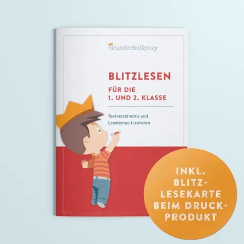 Grundschule - Blitzlesen für die 1. & 2. Klasse: Arbeitsheft für die Grundschule mit Blitzlesekarte