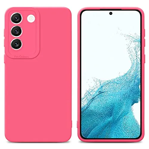Cadorabo Hülle kompatibel mit Samsung Galaxy S22 Schutzhülle TPU Silikon Case Liquid Design mit Kameraschutz Slim Kratzfest Weiche Gummi mit Rundumschutz Case Hülle für Galaxy S22 in Rot