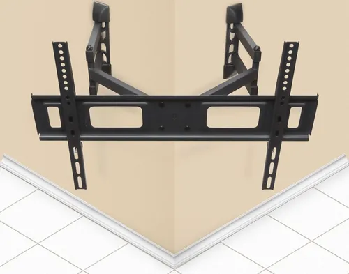 Delight Eck-TV-Halterung – VESA 600 x 400 mm (max.) – geeignet für 40–80 Zoll – dreh- und neigbar – für in einer Ecke oder Decke