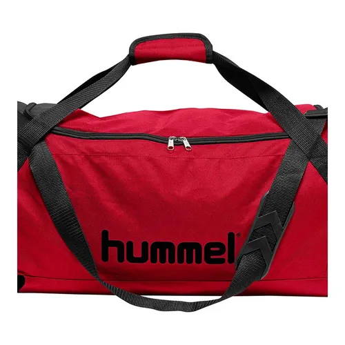 Hummel Core Sporttasche - Rot - Robuste Sporttasche mit verstellbarem Schultergurt und stabilisierendem Boden. Bietet viel Platz für Ausrüstung und ist ideal für Sport und Freizeit.