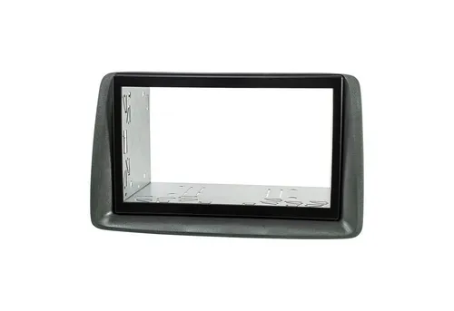 tomzz Audio Doppel DIN Radioblende Set passt für Fiat Panda 169 anthrazit mit Einb Autoradio