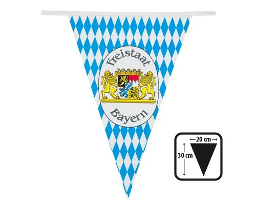 Boland Hängedekoration Wimpelkette Freistaat Bayern L: 10m