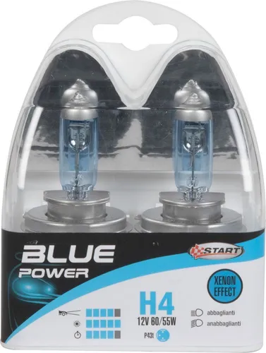 START H4 Blue Power Xenon Lampenpaar für Autolichter 12V 60/55W P43t