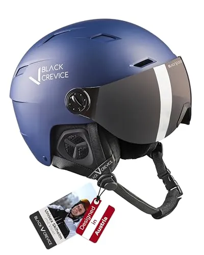 BLACK CREVICE Skihelm Kirchberg mit Visier und Lüftungsöffnungen