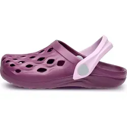 Ladeheid Clogs Kinder Schuhe für Mädchen und Jungen leichte Gartenclogs Gartenschuhe Kinder LA-CA-14 (Violett, 25/26 EU). - Violett - 25-26