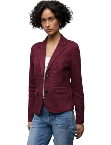 STREET ONE Kurzblazer Damen Truffle Rot, Gr. 46 - Vielseitiger Strukturblazer von STREET ONE für Damen in Truffle Rot. Ideal für Office und Freizeit, mit klassischem V-Ausschnitt und modernem Design. Bequemer Baumwollmix sorgt für hohen Tragekomfort.