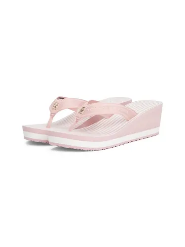 Tommy Hilfiger TH STRIPES WEDGE BEACH SANDAL - Stylische Zehentrenner für den Sommer, mit rutschfester Synthetik-Sohle und bequemem Keilabsatz für optimalen Komfort.