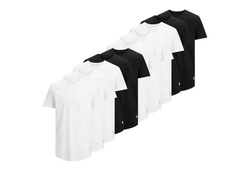 Jack & Jones Herren T-Shirt 10er Pack Baumwolle JJENOA XL (54/56) - Praktisches 10er Set aus 100% Baumwolle in verschiedenen Farben. Ideal für den lässigen Look und hohen Tragekomfort. Pflegeleicht und vielseitig kombinierbar.