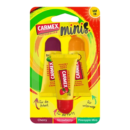 Carmex Minis Lippenpflege – 3er Set, jeweils 5 g