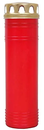 HS Candle Grabkerze Grablicht ca. 170h Brenndauer / 7-Tage Brenner (Rot)